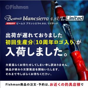 【入荷情報】Beams blancsierra4.8UL LIMITED(ビームスブランシエラ)入荷致しました